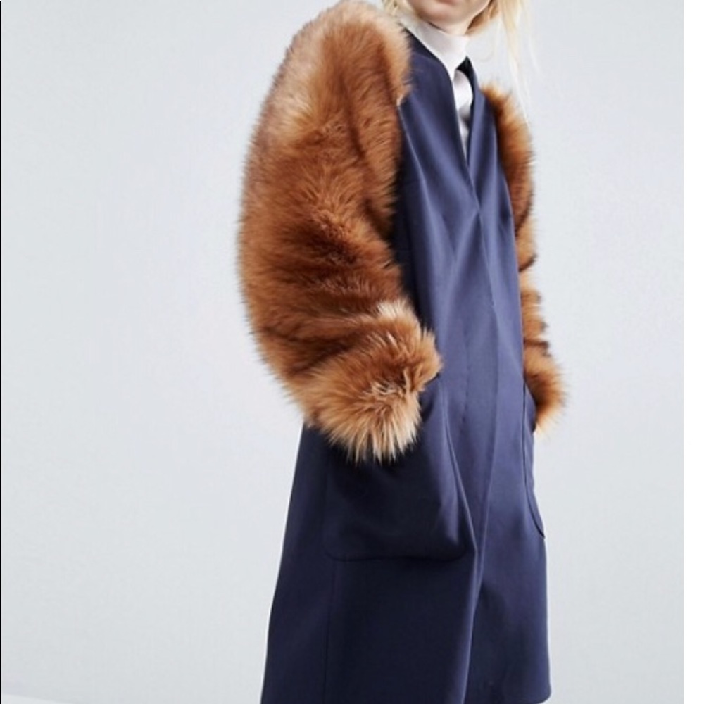 *WANTED* Asos faux fur sleeve coat
